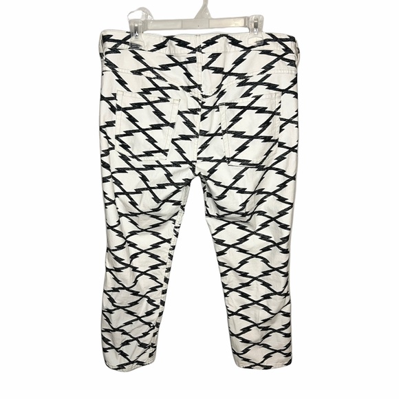 Isabel Marant Etoile Nessa Printed Slouchy Cropped Jeans Size 44 - Picture 2 of 5